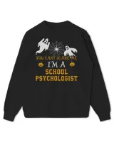 You Can't Scare Me I'm a School psychologist Halloween Shirt Kids Standard Sweatshirt black xs