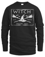 Witch Est. 1692 Salem, MA. Halloween Witch T-Shirt Men's Long Sleeved T-Shirt black s