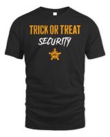 Trick Or Treat Security Funny Halloween Dad Mom T-Shirt Unisex Standard T-Shirt black s