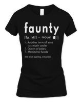 Womens Faunty Shirt Funny Aunt Definition T-Shirt Women's Soft Style Fitted T-Shirt black s