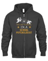 You Can't Scare Me I'm a School psychologist Halloween Shirt Men's Zip Hoodie black s