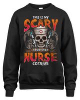 This Is My Scary Registered Nurse Costume Halloween T-Shirt Unisex Sweatshirt black s