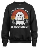 This Workout Is Boo Sheet Funny Halloween Boo Gym Ghost T-Shirt Unisex Sweatshirt black s