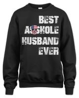 Vintage Best Asshole Husband Ever Husband Gift Shirt Unisex Sweatshirt black s