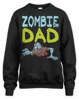 Zombie Dad Shirt Funny Halloween Dad Gift Idea Shirt Unisex Sweatshirt black s