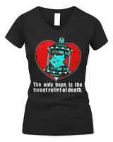 The Only Hope Is The Sweet Apparel T-Shirt Women's V-Neck T-Shirt black s