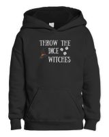 Throw the Dice Witches Bunco Night Halloween T-Shirt Kids Pullover Hoodie black xs