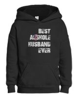 Vintage Best Asshole Husband Ever Husband Gift Shirt Kids Pullover Hoodie black xs