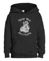 These Ho's Ain't Loyal Funny Christmas Santa T-Shirt Kids Pullover Hoodie black xs