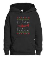 Ugly Christmas Style Gift Trumpet Player T-Shirt Kids Pullover Hoodie black xs