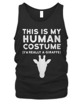 This Is My Human Costume I'm Really Giraffe Halloween Shirt Men's Tank Top black s