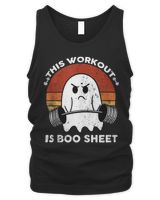 This Workout Is Boo Sheet Funny Halloween Boo Gym Ghost T-Shirt Men's Tank Top black s
