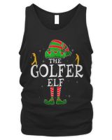 The Golfer Elf Group Matching Family Christmas Golf Funny T-Shirt Men's Tank Top black s