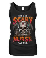 This Is My Scary Registered Nurse Costume Halloween T-Shirt Women's Tank Top black s