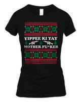Yippee Yay Mother Fker funny Christmas Movie Design T-Shirt Women's Standard T-Shirt black s