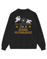 You Can't Scare Me I'm a School psychologist Halloween Shirt Kids Standard Sweatshirt black xs